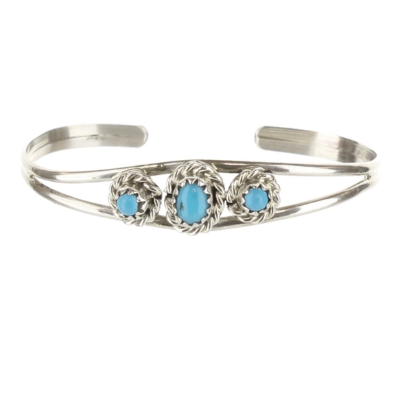 Turquoise Baby Bracelet 925 - Picture 1 of 7